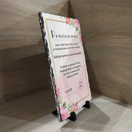 PIATRĂ DE ARDEZIE MESAJ pt. PROASPĂT PENSIONARĂ [1]