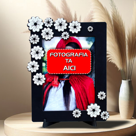 RAME din MDF (produse in atelierul nostru) - RAMĂ FOTO 13x18cm MODEL FLORAL