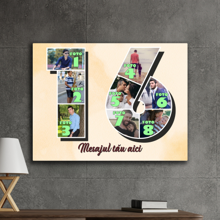 TABLOURI CANVAS VÂRSTĂ 1-100 - tablou canvas personalizat colaj foto varsta