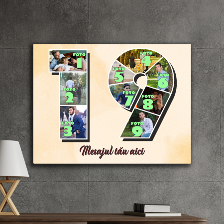 TABLOURI CANVAS VÂRSTĂ 1-100 - tablou canvas personalizat colaj foto varsta