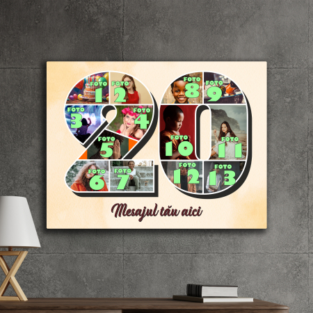 TABLOURI CANVAS VÂRSTĂ 1-100 - tablou canvas personalizat colaj foto varsta