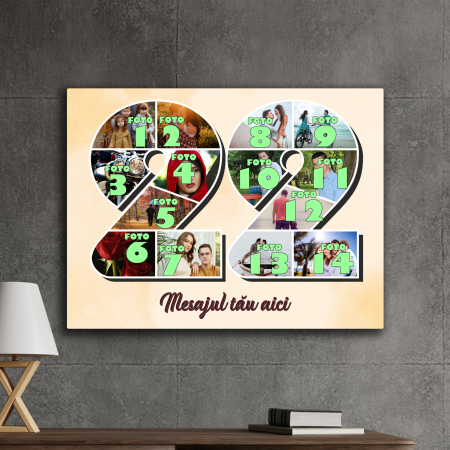 TABLOURI CANVAS VÂRSTĂ 1-100 - tablou canvas personalizat colaj foto varsta