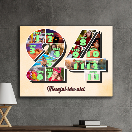 TABLOURI CANVAS VÂRSTĂ 1-100 - tablou canvas personalizat colaj foto varsta