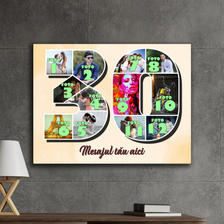 TABLOURI CANVAS VÂRSTĂ 1-100 - tablou canvas personalizat colaj foto varsta