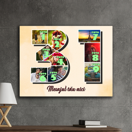 TABLOURI CANVAS VÂRSTĂ 1-100 - tablou canvas personalizat colaj foto varsta