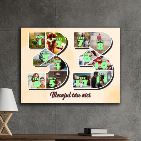TABLOURI CANVAS VÂRSTĂ 1-100 - tablou canvas personalizat colaj foto varsta