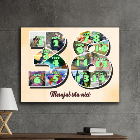 TABLOURI CANVAS VÂRSTĂ 1-100 - tablou canvas personalizat colaj foto varsta