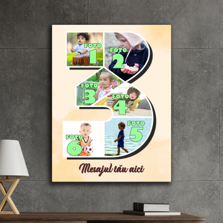 TABLOURI CANVAS VÂRSTĂ 1-100 - tablou canvas personalizat colaj foto varsta