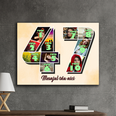 TABLOURI CANVAS VÂRSTĂ 1-100 - tablou canvas personalizat colaj foto varsta