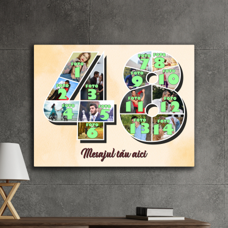TABLOURI CANVAS VÂRSTĂ 1-100 - tablou canvas personalizat colaj foto varsta