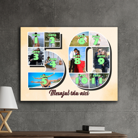 TABLOURI CANVAS VÂRSTĂ 1-100 - tablou canvas personalizat colaj foto varsta