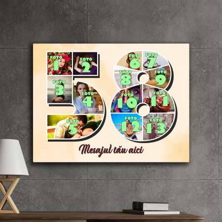 TABLOURI CANVAS VÂRSTĂ 1-100 - tablou canvas personalizat colaj foto varsta