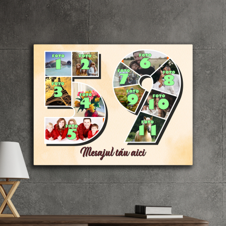 TABLOURI CANVAS VÂRSTĂ 1-100 - tablou canvas personalizat colaj foto varsta