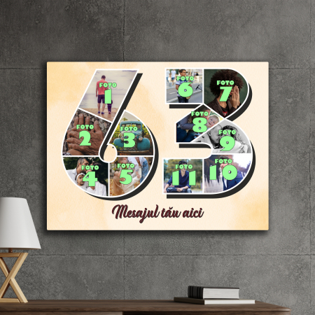 TABLOURI CANVAS VÂRSTĂ 1-100 - tablou canvas personalizat colaj foto varsta