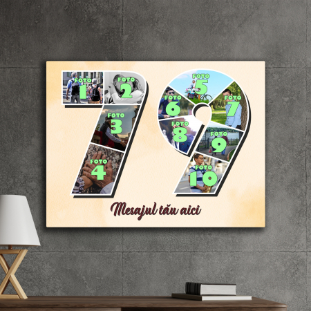 TABLOURI CANVAS VÂRSTĂ 1-100 - tablou canvas personalizat colaj foto varsta