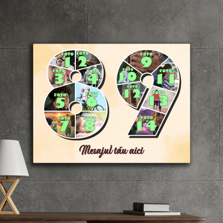 TABLOURI CANVAS VÂRSTĂ 1-100 - tablou canvas personalizat colaj foto varsta