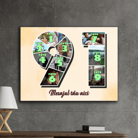 TABLOURI CANVAS VÂRSTĂ 1-100 - tablou canvas personalizat colaj foto varsta