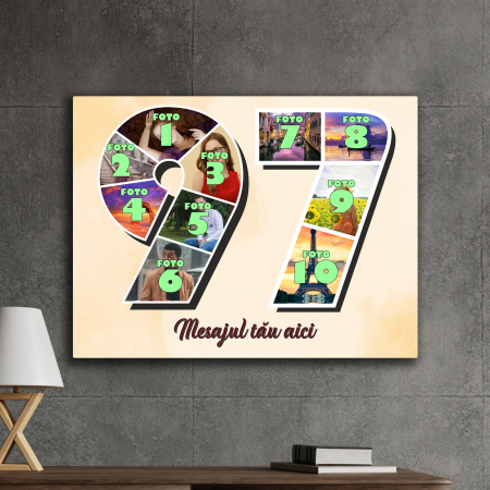 TABLOURI CANVAS VÂRSTĂ 1-100 - tablou canvas personalizat colaj foto varsta