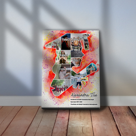 TABLOU CANVAS ABSOLVENTĂ (colaj 11 fotografii) [2]