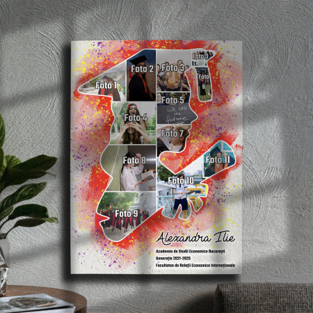 TABLOURI CANVAS COLAJ FOTO - TABLOU CANVAS ABSOLVENTĂ (colaj 11 fotografii)