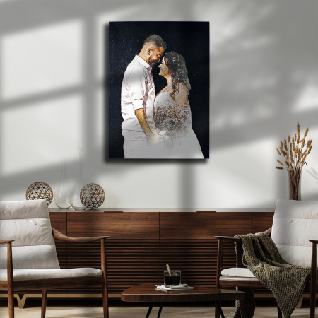 Tablou canvas cu SCLIPICI NEGRU [3]