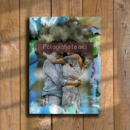 TABLOURI CANVAS EFECTE SPECIALE - TABLOU CANVAS EFECT ACUARELĂ (dreptunghi model 1)