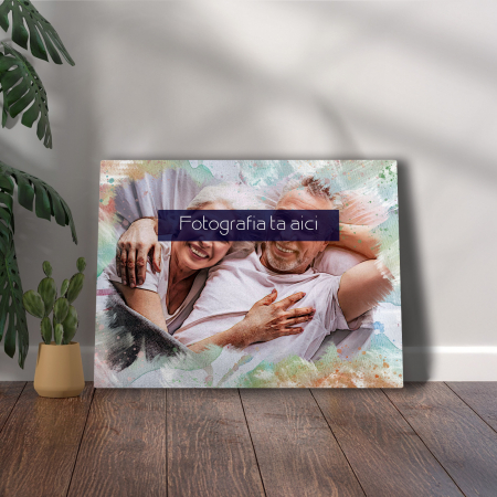 TABLOURI CANVAS EFECTE SPECIALE - TABLOU CANVAS EFECT ACUARELĂ (dreptunghi model 10)