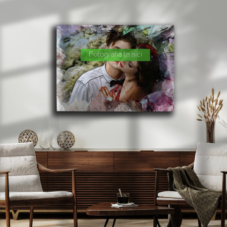 TABLOURI CANVAS EFECTE SPECIALE - TABLOU CANVAS EFECT ACUARELĂ (dreptunghi model 5)