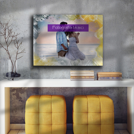 TABLOURI CANVAS EFECTE SPECIALE - TABLOU CANVAS EFECT ACUARELĂ (dreptunghi model 7)