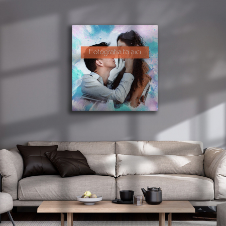 TABLOU CANVAS EFECT ACUARELĂ (pătrat model 1) [3]