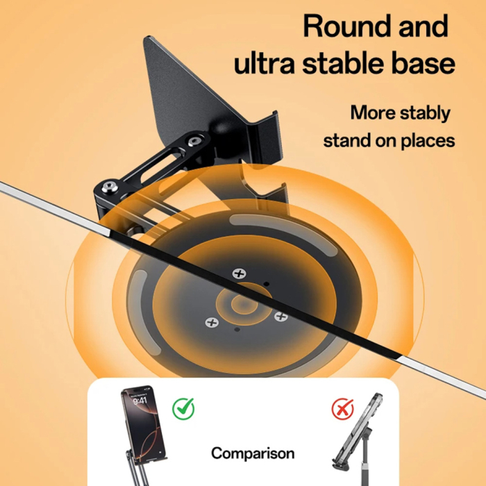 Desk Holder (C300) - for Phone, Tablet, Adjustable, Aluminum, 4.7 - 7.2" - Silver [2]