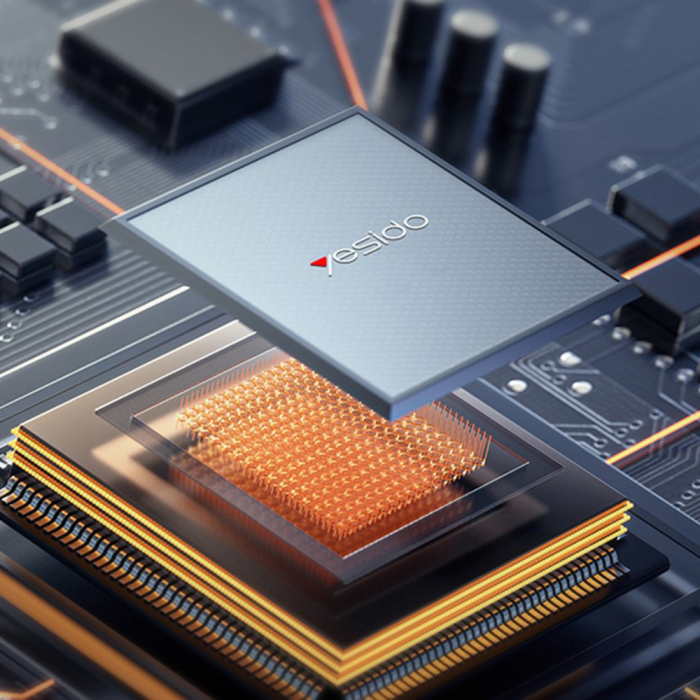 Wall Charger (YC142) - GaN, Fast Charging, 3in1, for Phone, Laptop, Tablet, USB, 2x Type-C, 100W - Black [5]