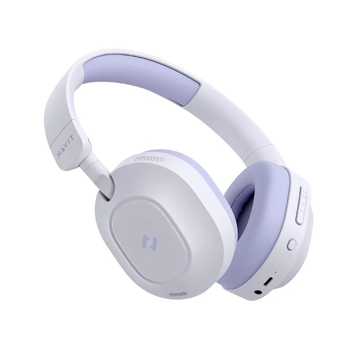 Wireless Headphones (H668BT) - Bluetooth 5.4, Noise Cancelling, Foldable, Multipoint, Hi-Res, 500mAh, Type-C - Purple [5]