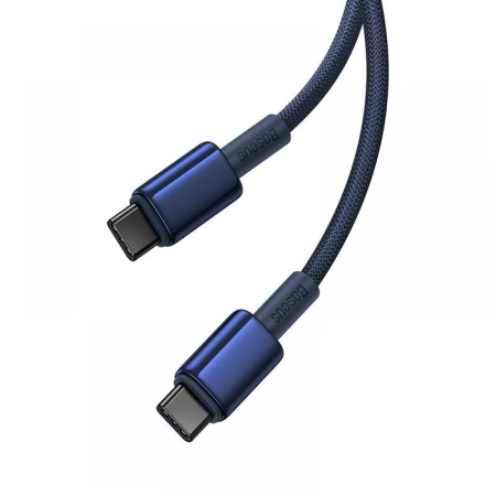 Data Cable Tungsten Gold (P10319800321-03) - Type-C to Type-C, Super Fast Charge, 100W, 480Mbps, 1m - Navy Blue [2]