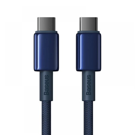 Data Cable Tungsten Gold (P10319800321-03) - Type-C to Type-C, Super Fast Charge, 100W, 480Mbps, 1m - Navy Blue [3]