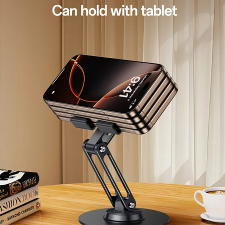 Desk Holder (C300) - for Phone, Tablet, Adjustable, Aluminum, 4.7 - 7.2" - Silver [2]
