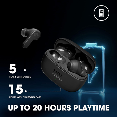 Wireless Earbuds (Wave 200) - Bluetooth 5.0, True Wireless, Microphone, Voice Assistant, Siri - Black [3]