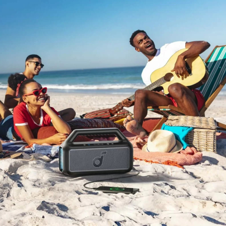 Wireless Speaker Soundcore Boom 2 (A3138011) - Bluetooth 5.3, RGB Lights, IPX7, BassUp - Black [1]