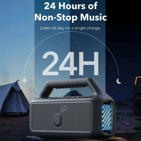 Wireless Speaker Soundcore Boom 2 (A3138011) - Bluetooth 5.3, RGB Lights, IPX7, BassUp - Black [6]