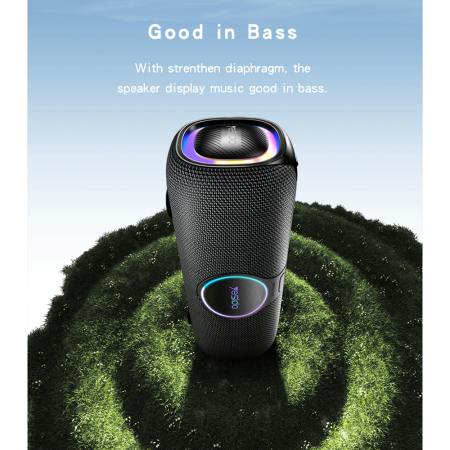 Wireless Speaker (YSW21) - with UHF Microphone, Bluetooth 5.0, RGB Lights, IPX6, TF, AUX, 5200mAh, 120W - Black [4]