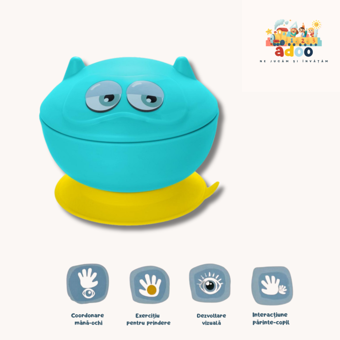 Bol cu ventuza si capac 340 ml ,U-Grow [1]