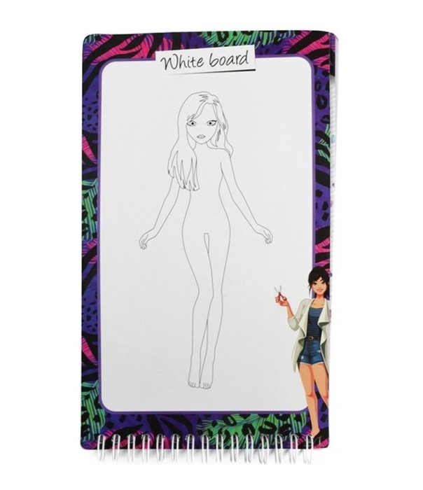 Caiet de schite cu autocolante- Top Designer, Moda 14x25cm. [3]