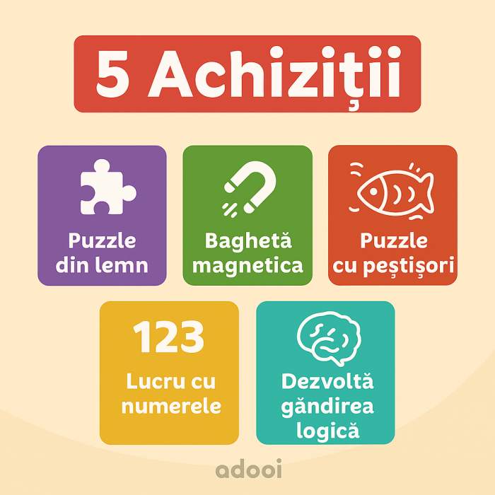 JOC PUZZLE DIN LEMN, 4 IN 1, 35 DE PIESE [2]