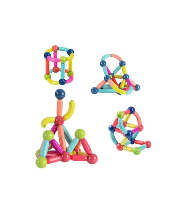 Jucarie antistres inele magnetice, 3 piese, Multicolor [6]