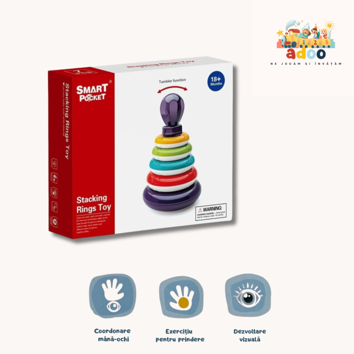 Jucarie educativa Hopa Mitica, pentru dezvoltarea atentiei si abilitatilor cognitive, 23 x 20 x 6 cm [1]