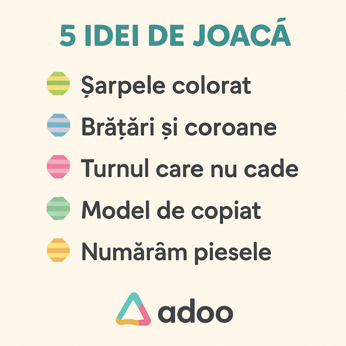 Puzzle pentru copii Fidget Loop, cu functie de stivuire si bucle de decomprimare, multicolor, 20cm [3]