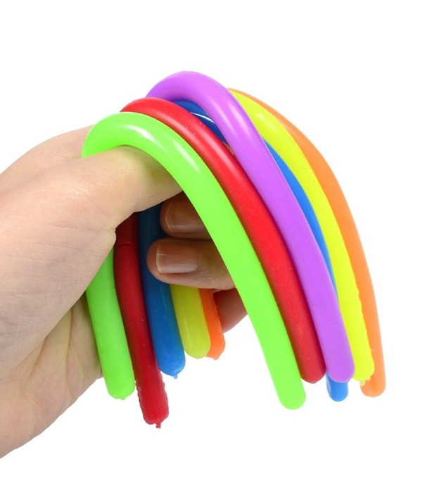 Set 2 Jucării Senzoriale – Benzi Elastice Stretchy Rope, 28 cm [5]