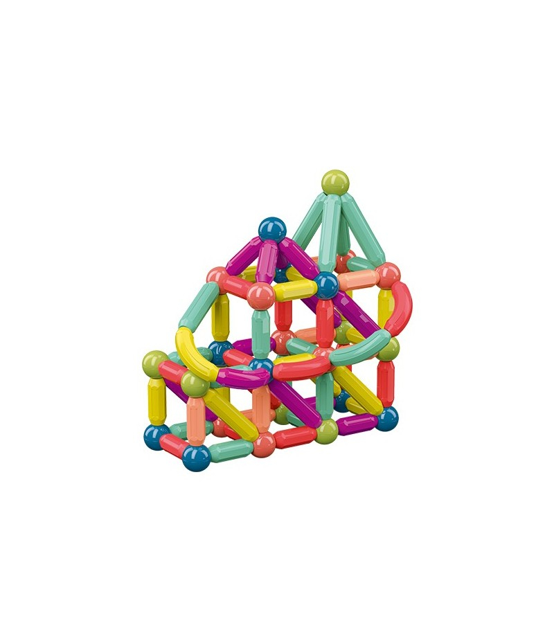 Set 42 de Piese Magnetice de Construcție Flippy, puzzle cu forme, multicolor [1]