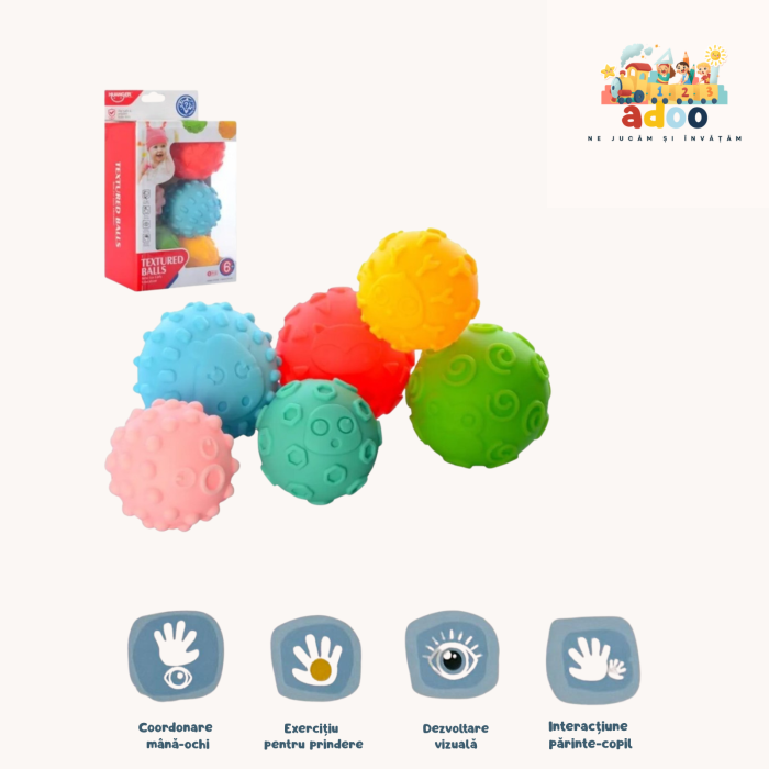 Set 6 mingi moi pentru bebelusi cu texturi si culori diferite [1]