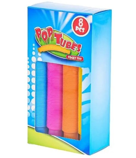 Set 8 Tuburi Senzoriale Extensibile – Jucărie Antistres Pop Tubes Colorate [4]